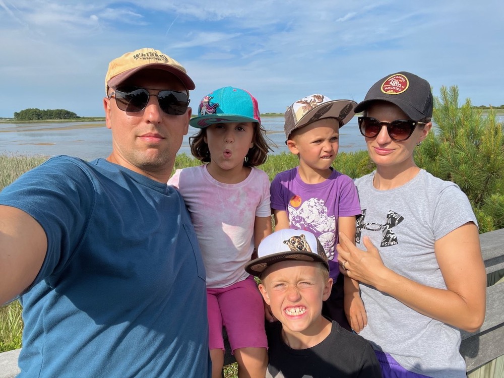 The Wholesome Nibbles family at the beach
