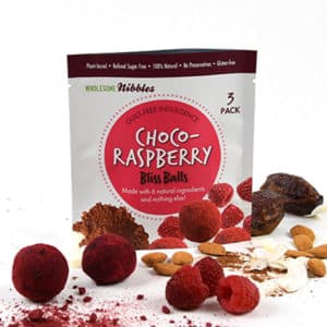 chocolate raspberry vegan snack